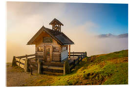 Acrylglasbild Kapelle im Nebel - Martin Wasilewski