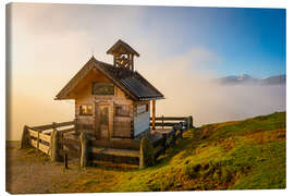 Leinwandbild Kapelle im Nebel - Martin Wasilewski
