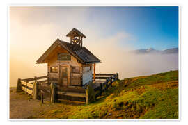 Wandbild Kapelle im Nebel - Martin Wasilewski