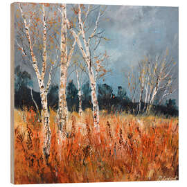 Holzbild Espen im Herbst - Pol Ledent
