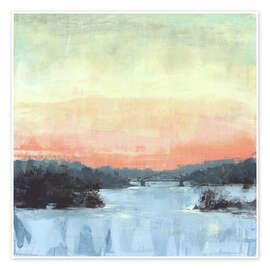 Wandbild Blick über die Havel in die Ferne im Sonnenuntergang - Eduard Warkentin