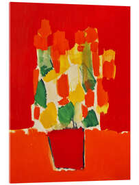 Acrylglasbild Blumen in Rot - Nicolas de Staël