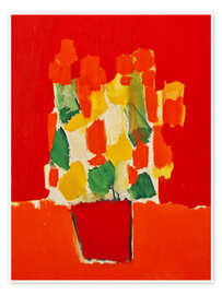Wandbild Blumen in Rot - Nicolas de Staël