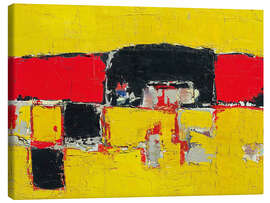 Leinwandbild Abstrakte Landschaft in Rot und Gelb