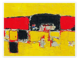 Wandbild Abstrakte Landschaft in Rot und Gelb - Nicolas de Staël