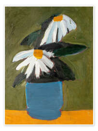 Wandbild Blumen in einem blauen Topf - Nicolas de Staël