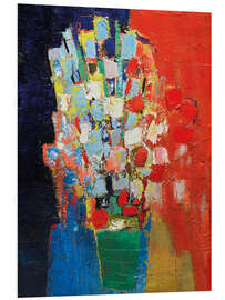 Hartschaumbild Abstrakte Blumen