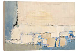 Holzbild Abstrakte Winterlandschaft - Nicolas de Staël