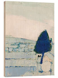 Holzbild Abstrakte Winterlandschaft der Provence