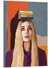 Magnettafel Mädchen balanciert Bücher auf dem Kopf