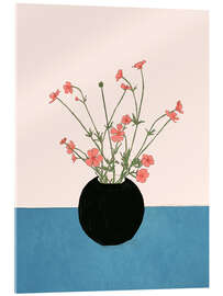 Acrylglasbild Blühende Wildblumen Rose - Branka Kodžoman