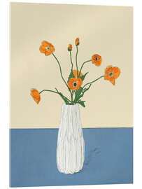 Acrylglasbild Liebe Erinnerung, Blau