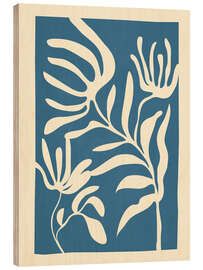 Holzbild Minimale abstrakte Pflanze