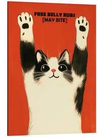 Print på aluminium Free Belly Rubs - Frank Daske