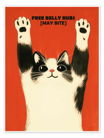 Wandbild Free Belly Rubs - Frank Daske