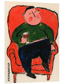 Hartschaumbild Feierabend mit Rotwein - Frank Daske