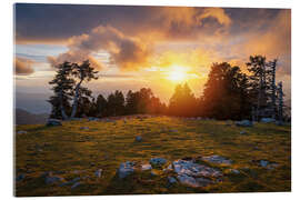 Acrylic print Majestic sunset on the mountain - George Pachantouris