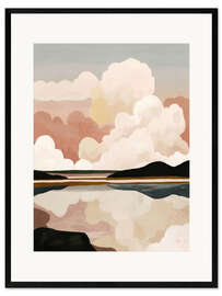 Gerahmter Kunstdruck Abstrakte Wolkenlandschaft