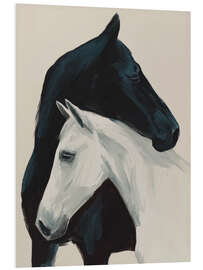 Hartschaumbild Pferde