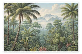 Wandbild Hinein in den Dschungel - Mango Art