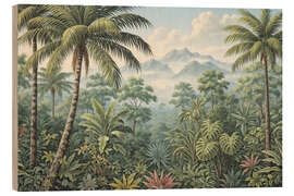Holzbild Hinein in den Dschungel - Mango Art