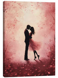 Leinwandbild Romantisches Pärchen am Valentinstag