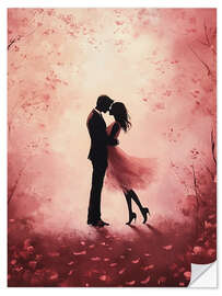 Wandsticker Romantisches Pärchen am Valentinstag