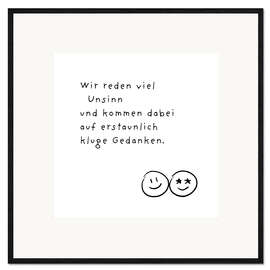 Gerahmter Kunstdruck Kluge Gedanken - Ohkimiko