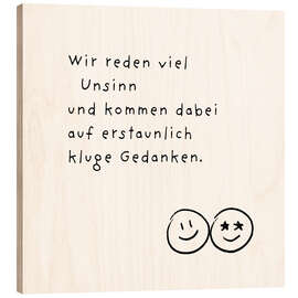 Holzbild Kluge Gedanken - Ohkimiko