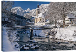 Leinwandbild Winter im Berchtesgadener Land - Achim Thomae