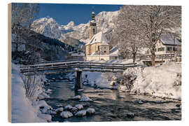 Holzbild Winter im Berchtesgadener Land - Achim Thomae