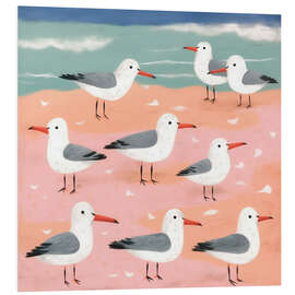 Hartschaumbild Möwen am Strand - Frank Daske