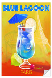 Wandsticker Blue Lagoon, Paris - Marco Marella