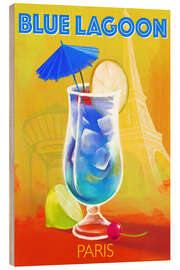 Holzbild Blue Lagoon, Paris - Marco Marella