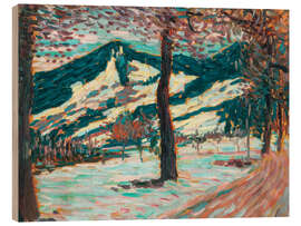 Holzbild Winter- bis Frühlingslandschaft - Alexej von Jawlensky