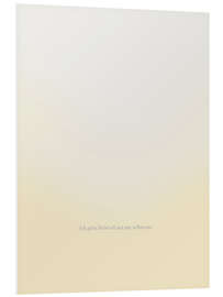 Hartschaumbild Ich gehe liebevoll mit mir selbst um. - Typobox