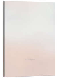 Leinwandbild Ich werde geliebt. - Typobox