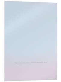 Acrylglasbild Ich atme bewusst und finde immer wieder in meine Mitte. - Typobox