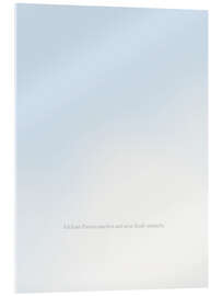 Acrylglasbild Ich kann Pausen machen und neue Kraft sammeln. - Typobox