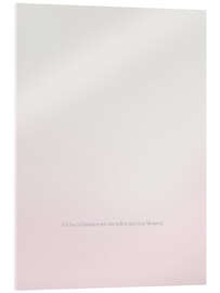 Acrylglasbild Ich bin verbunden mit mir selbst und dem Moment. - Typobox