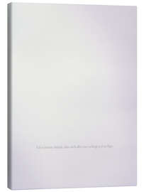 Leinwandbild Ich vertraue darauf, dass sich alles zur richtigen Zeit fügt. - Typobox