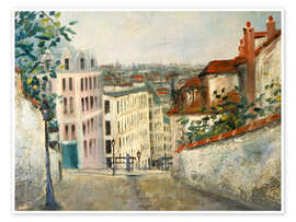Wandbild Rue du Mont-Cenis, Montmartre - Maurice Utrillo