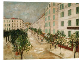Tableau en verre acrylique Street in Corte, Corsica, 1913 - Maurice Utrillo