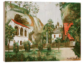 Holzbild Die Einsiedelei in Solothurn - Maurice Utrillo