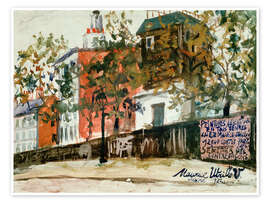 Wandbild Straße auf Montmartre, 1922 - Maurice Utrillo