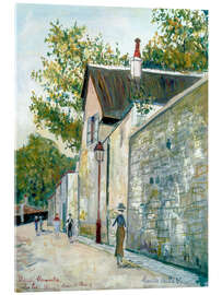 Acrylglasbild Vieux Montmartre, Maison de Henri IV - Maurice Utrillo
