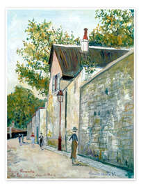 Wandbild Vieux Montmartre, Maison de Henri IV - Maurice Utrillo