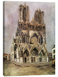 Lærredsbillede Reims Cathedral - Maurice Utrillo