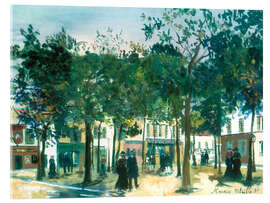 Acrylglasbild Place du Tertre, 1925 - Maurice Utrillo