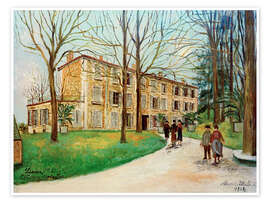 Wandbild Das Schloss Montavallon in Lissieu (Rhone), 1928 - Maurice Utrillo